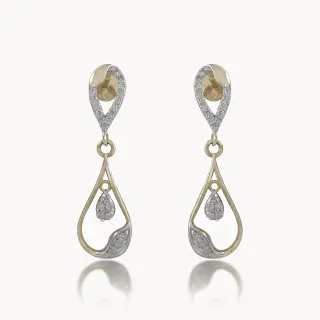 Droplet Design Diamond Earring