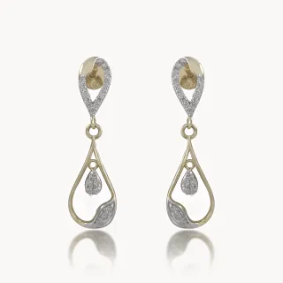 Droplet Design Diamond Earring