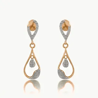 Droplet Design Diamond Earring