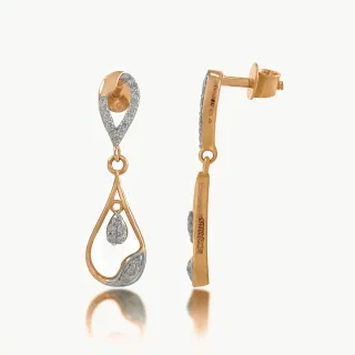 Droplet Design Diamond Earring