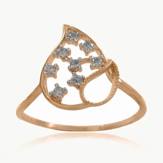 Droplet Duo Diamond Ring