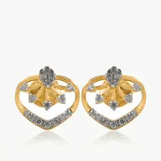 Floral Leave Diamond Studs