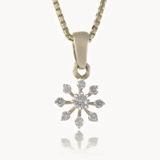 Flower Snowflakes Diamond Pendant