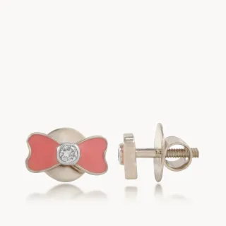Flower Tie Diamond Earrings