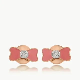 Flower Tie Diamond Earrings