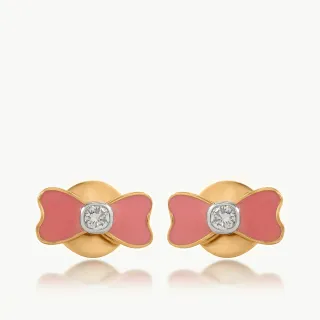 Flower Tie Diamond Earrings