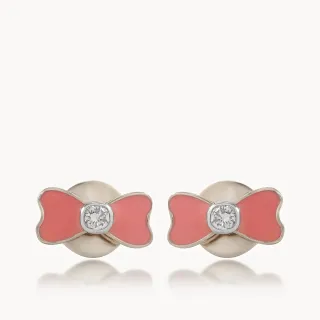 Flower Tie Diamond Earrings
