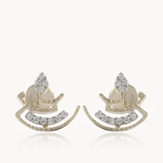 Geoometric Sector Diamond Studs