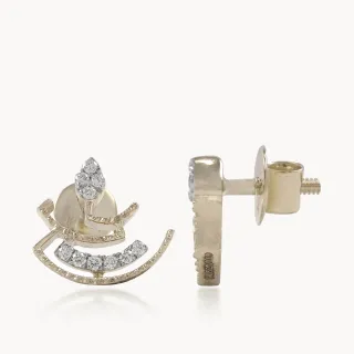Geoometric Sector Diamond Studs