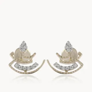 Geoometric Sector Diamond Studs