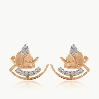 Geoometric Sector Diamond Studs