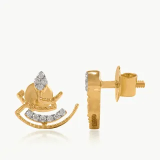 Geoometric Sector Diamond Studs