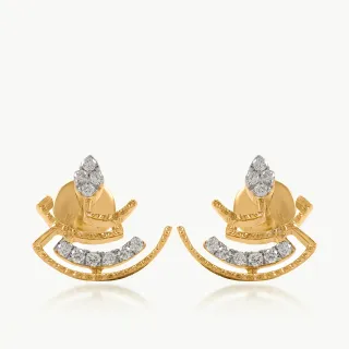Geoometric Sector Diamond Studs