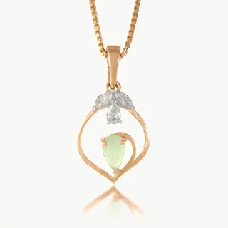 Green Stone Diamond Pendant