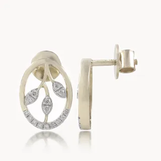 Halo Vine Diamond Earrings