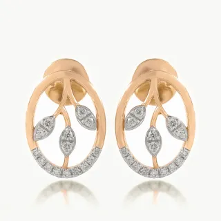 Halo Vine Diamond Earrings
