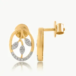 Halo Vine Diamond Earrings