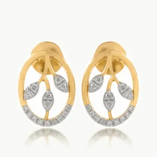Halo Vine Diamond Earrings