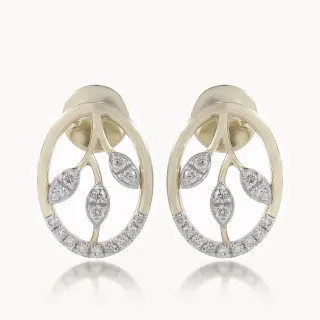Halo Vine Diamond Earrings