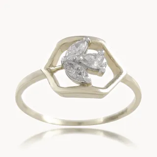 Hexagon Design diamond ring