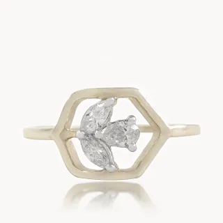 Hexagon Design diamond ring