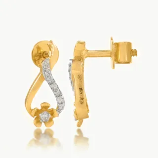 Infinity Flower Diamond Earrings