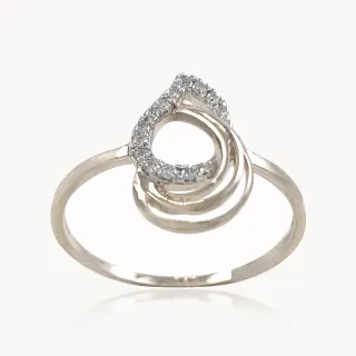 Interlinked Droplet Diamond Ring