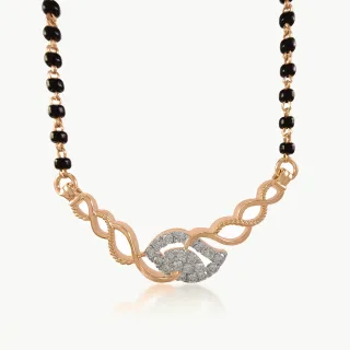 Interwind Diamond Leaf Mangalsutra