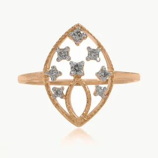 Lattice Bloom Diamond Ring