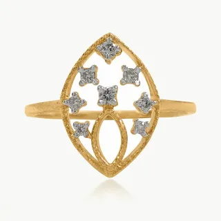 Lattice Bloom Diamond Ring