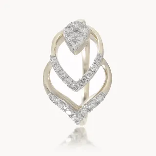 Leaflet Bond Diamond Cocktail Ring