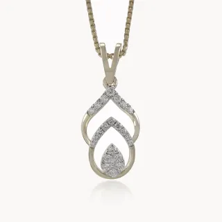 Leaflet Bond Diamond Pendant