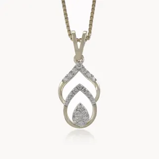 Leaflet Bond Diamond Pendant