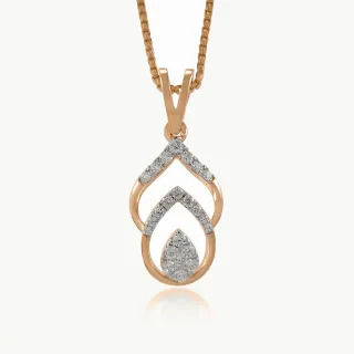 Leaflet Bond Diamond Pendant