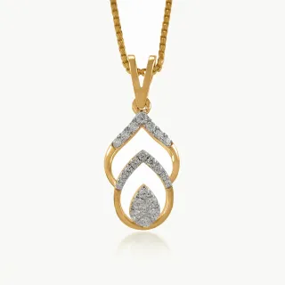 Leaflet Bond Diamond Pendant