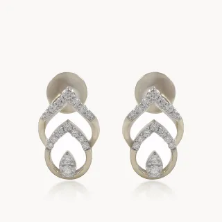 Leaflet Bond Diamond Studs