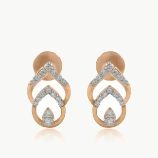 Leaflet Bond Diamond Studs