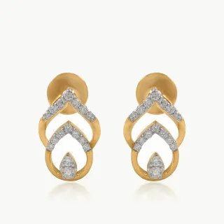 Leaflet Bond Diamond Studs