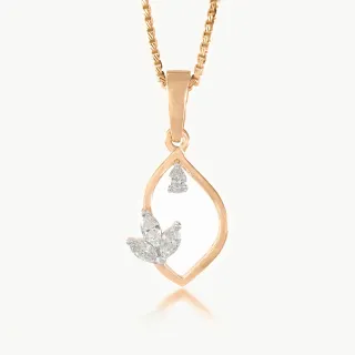 Leaflet Marquise Diamond Pendant