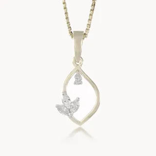 Leaflet Marquise Diamond Pendant