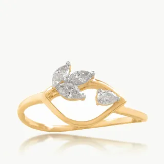 Leaflet Marquise Diamond Ring