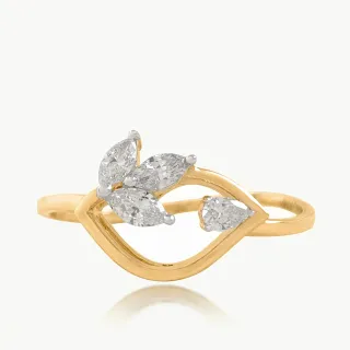 Leaflet Marquise Diamond Ring