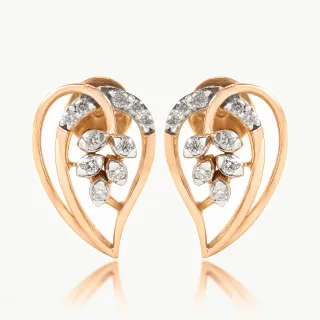 Leilani Petals In Heart Diamond Earrings