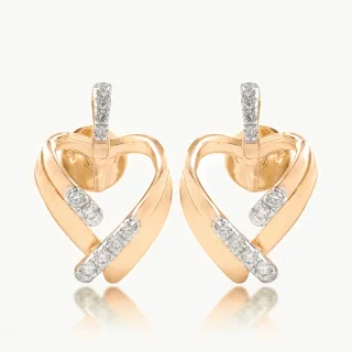 Linear Love Diamond Earrings
