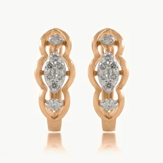 Madhira Round Diamond Bali Earrings