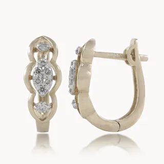 Madhira Round Diamond Bali Earrings