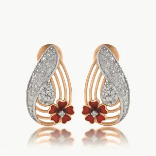 Magnificent Rose Diamond Earrings