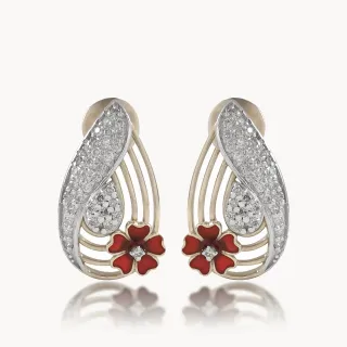 Magnificent Rose Diamond Earrings