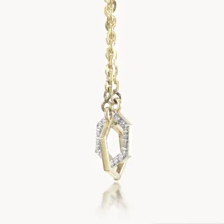 Milan Dual Hexagon Diamond Mini Necklace