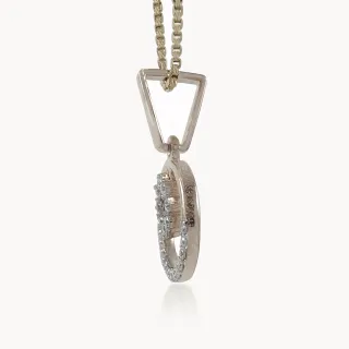 Orbital Diamond Flower Pendant